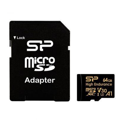 Silicon Power High Endurance V30 64GB microSDXC -kortti (Class 10 Elite UHS-1 U3)